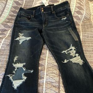 American Eagle Artist flare distressed